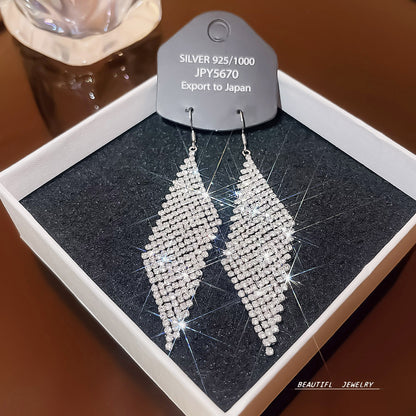Women's Zircon Tassel High-grade Light Luxury Delicate Earrings