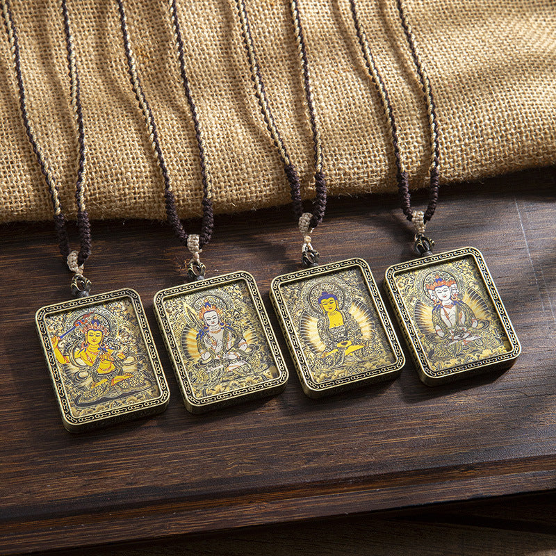 Tibetan Sweater Chain Hand Painted Alloy Pendants