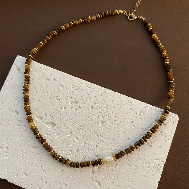 Women's Retro Tiger Eye Light Luxury Sense Necklaces