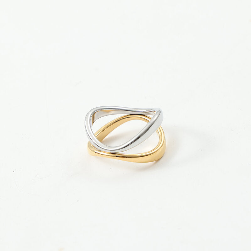 Two-color Color Matching Titanium Steel Gold Bracelets