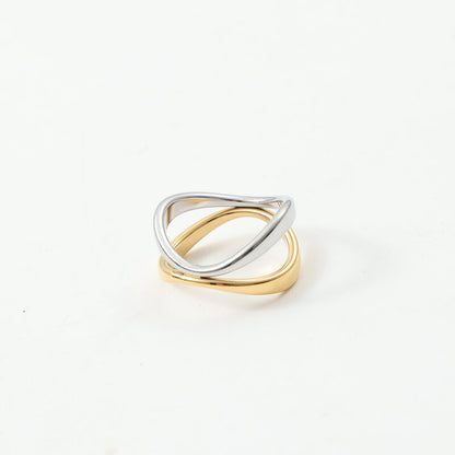 Two-color Color Matching Titanium Steel Gold Bracelets