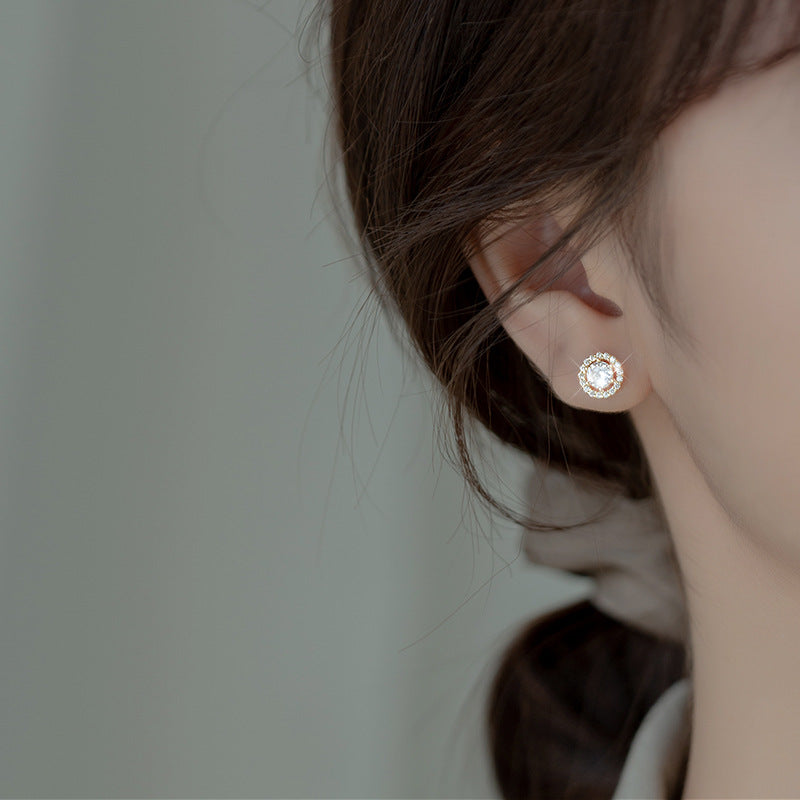 Love Lodge Sier Elegant Korean Style Earrings