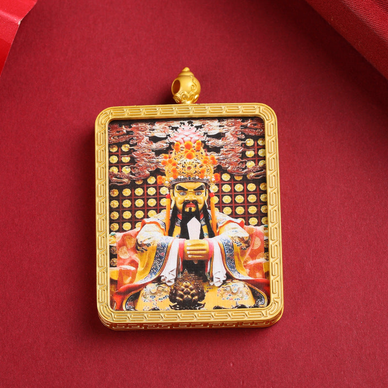 Tibet Fifth Master Previous Life Painted Pendants