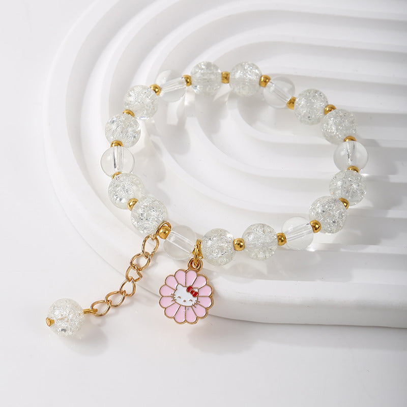 Niche Design Couple Female Colored Glaze Bracelets