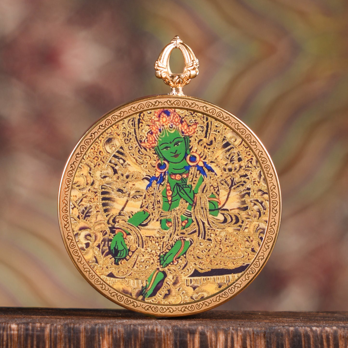 Tibet Portable Small Yellow God Of Pendants