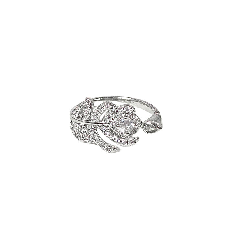 Women's Retro Full Diamond Wheat Irregular Open Fashion Rings