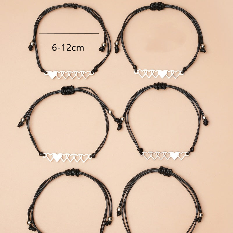 Trendy Simple Stainless Steel Adjustable Female Bracelets