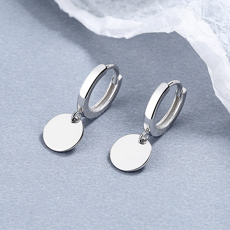 Women's Sterling Sier Design Simple Ear Clip Earrings