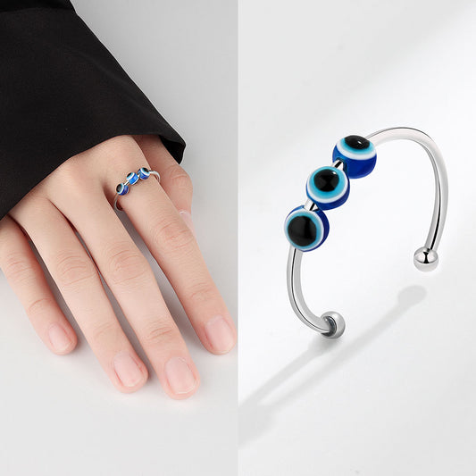 Demon Eye Rotatable Decompression Anxiety Fish Rings