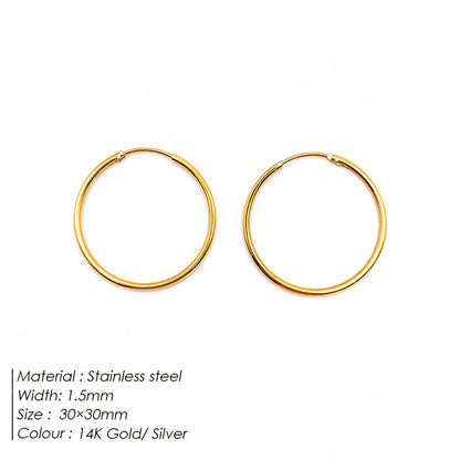 Stainless Steel Ear Gold Plated Jewelry Earrings