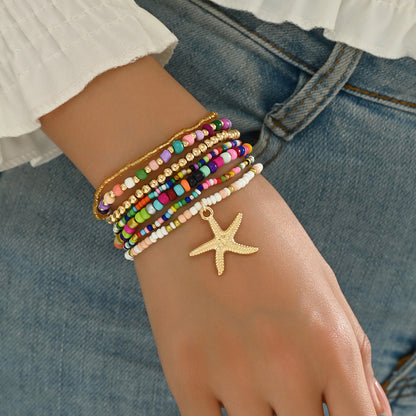 Bohemian Summer Dopamine Starfish Beads Beach Bracelets