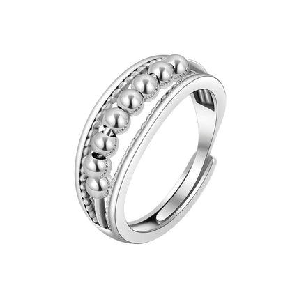 Women's Pcs Anxiety Relief Anti Spinning Stainless Rings