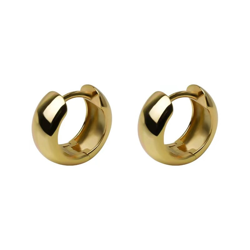 Style Simple Wide Face Design Advanced Earrings