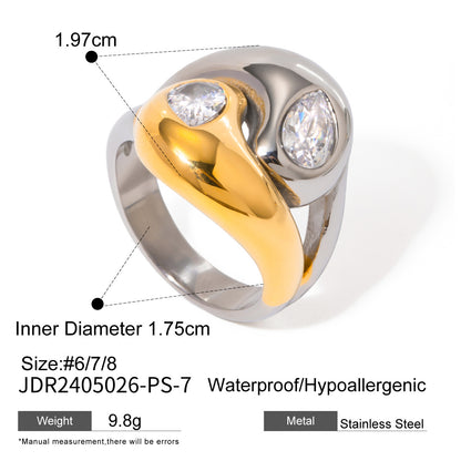 Ding Stainless Steel Flower Advanced Sense Finger Rings