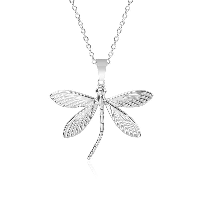 Stainless Steel Dragonfly Ornament Accessories Light Necklaces