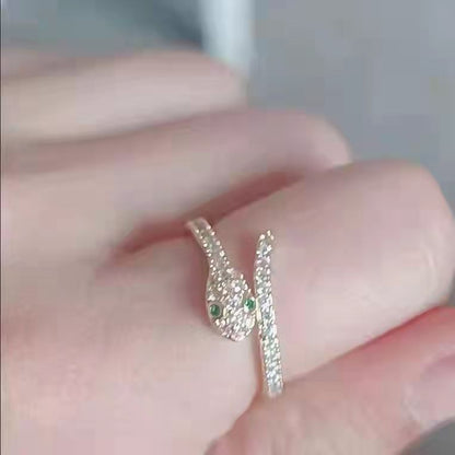 Snake Female Design Adjustable Personalized Bone Index Finger Rings