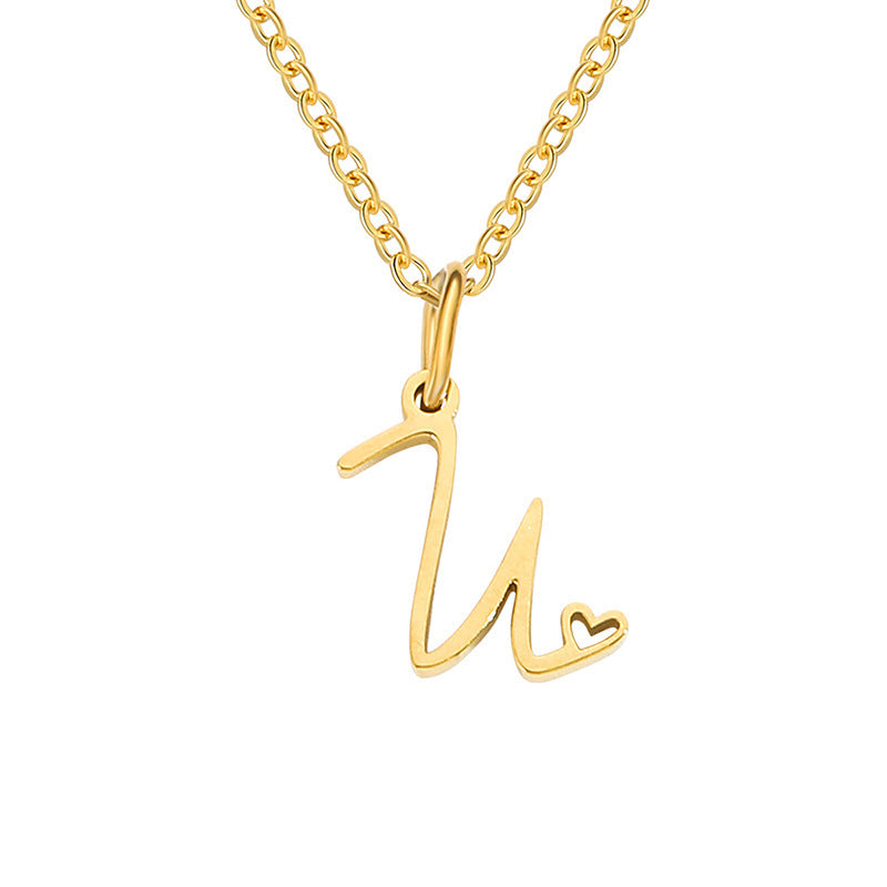 Letter Female Personalized Minority Clavicle Chain Pendants