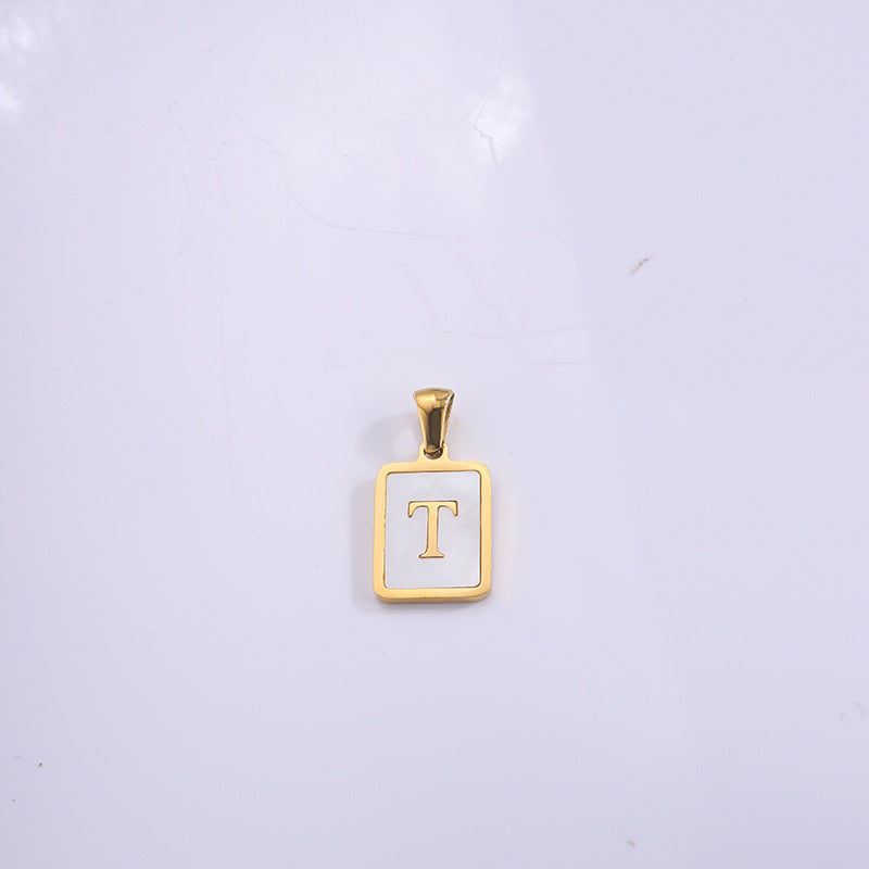 Fashion Real Gold Plated Letter Female Pendants