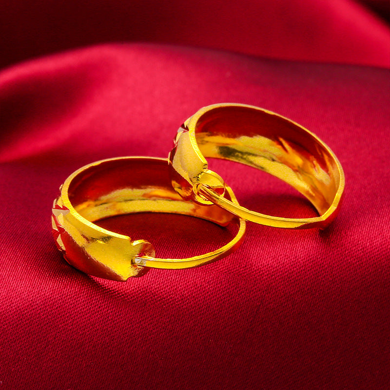 Women's Imitation Gold Round Ear Clip Gold-plated Pineapple Rings
