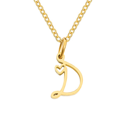 Letter Female Personalized Minority Clavicle Chain Necklaces
