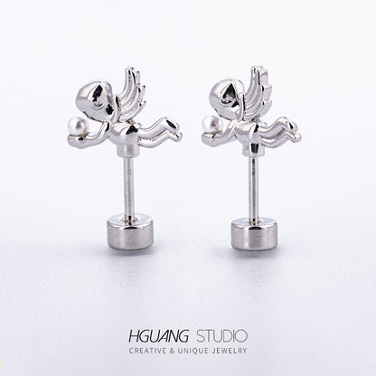 Fairy Tale Cupid Barbie Lamp Bell Earrings