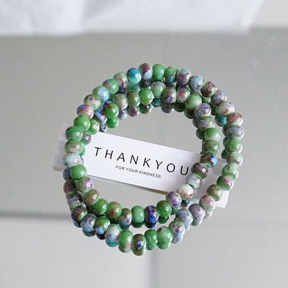 Artistic Idyllic Sweet Gradient Color Beaded Bracelets