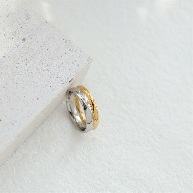 Metallic Cold Wind Unique Gold-plated Index Rings