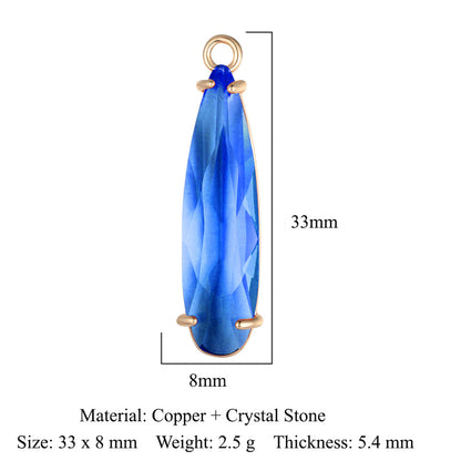 Copper Glass Crystal Geometric Round Ornament Pendants