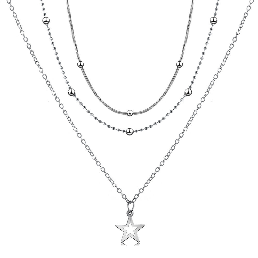 Hollow Pentagram Female Creative Personality Retro Necklaces