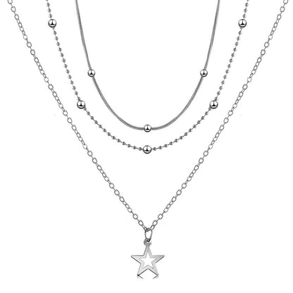 Hollow Pentagram Female Creative Personality Retro Necklaces