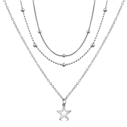 Hollow Pentagram Female Creative Personality Retro Necklaces