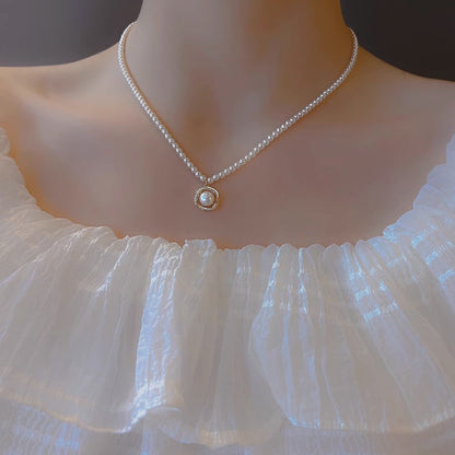 Women's Small Beads Pearl Light Luxury Minority Necklaces