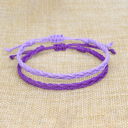 Waterproof Wax Line Woven Boho Surfing Bracelets