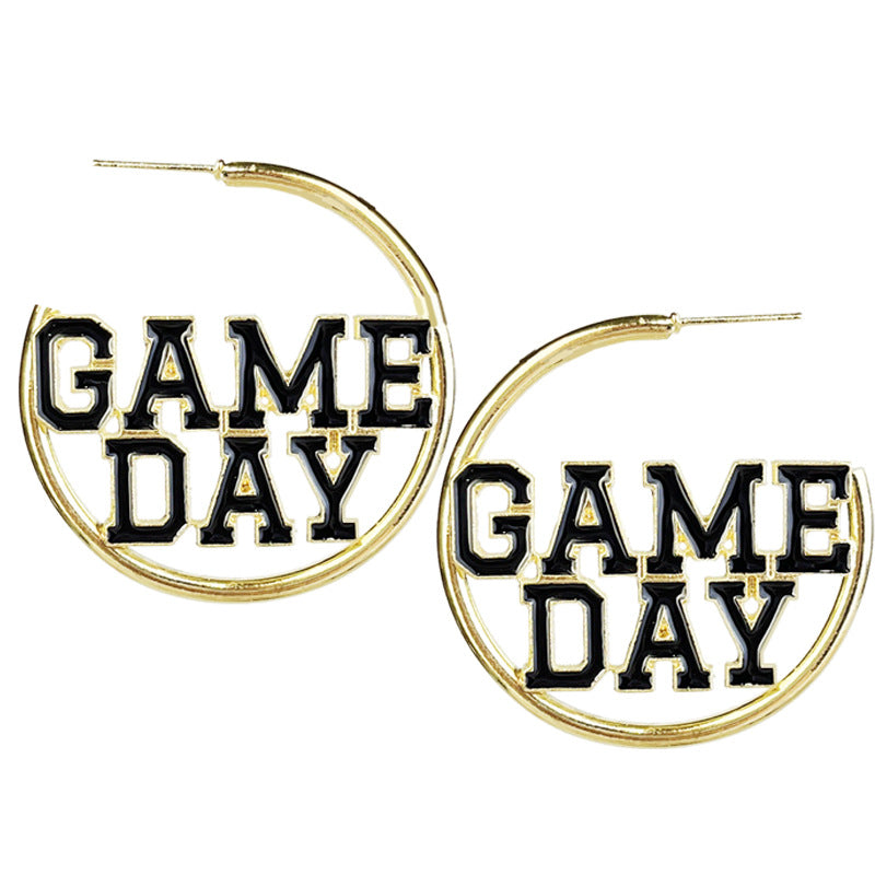 Fashion Rugby Match Day Sports Ear Earrings