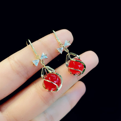 Women's Red Light Luxury High Sense Delicate Earrings