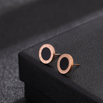 Women's Rose Gold Titanium Steel High-grade French Fashion Simple Necklaces