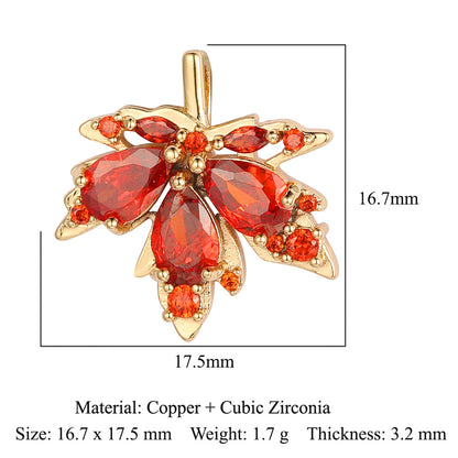 Luxury Color Zirconium Leaves Flower Four-leaf Clover Grape Cherry Necklaces