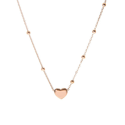 Women's Steel High-grade Heart-shaped Clavicle Chain Niche Necklaces