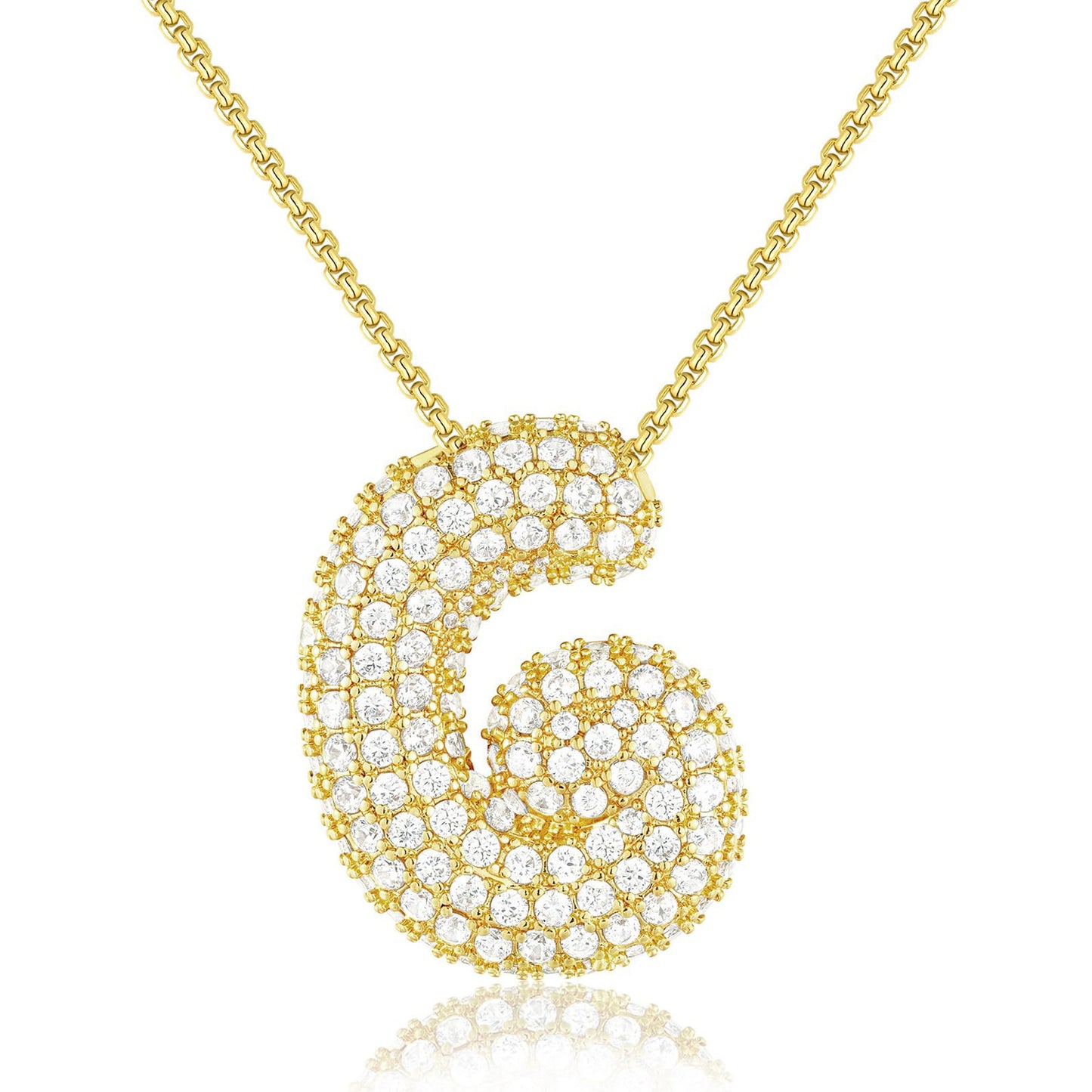 Women's Fashionable English Letter For Inlaid Zircon Necklaces