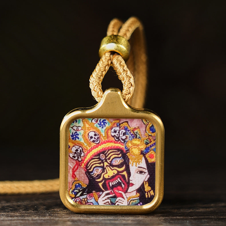 Bodhisattva Dragon Yellow God Of Wealth Necklaces