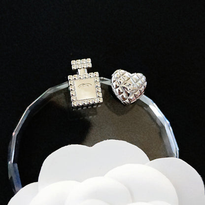 Women's & Men's Quality Collection Trending Rhinestone Letters Sier Earrings