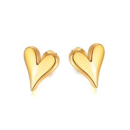 Three-dimensional Heart-shaped Light Luxury High Sense Earrings