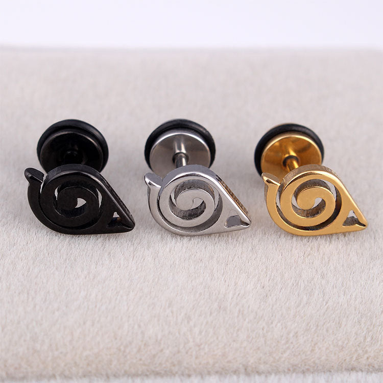 Fashion Anime Titanium Steel Ear Stall Earrings