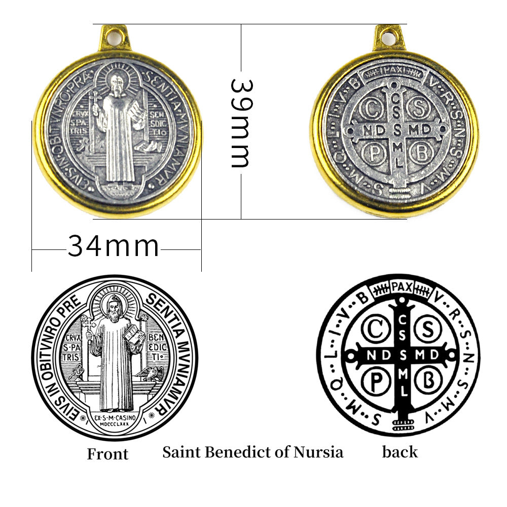 Statue Simple Alloy Ornaments Benedict Of Pendants