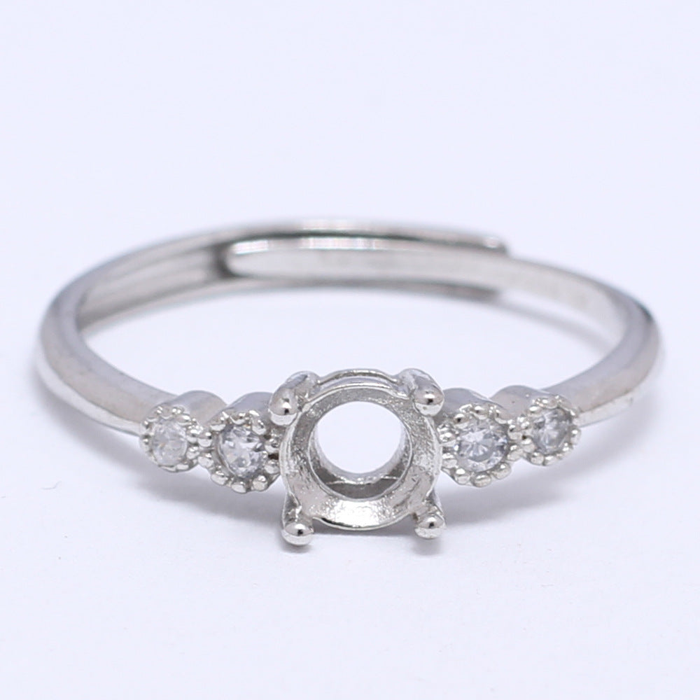 Frame Open Mouth Autumn Copper Alloy Electroplating Sier Rings