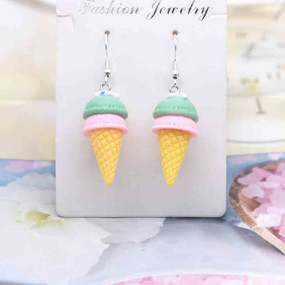 Ice Cream Candy Drink Resin Homemade Earrings