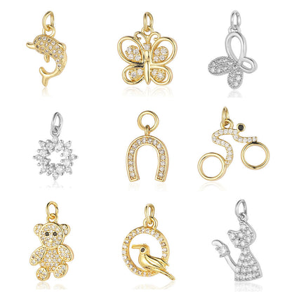 Cat Snake Copper Zircon Ornament Accessories Pendants