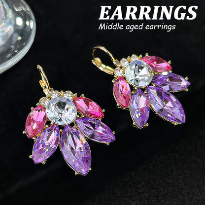 Design Elegant Flower Light Luxury High Earrings