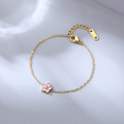 Korean Style Fashion Dignified Flowers Meticulous Small Bracelets