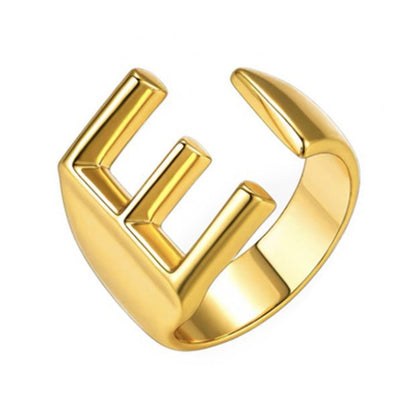 English Letters Female Opening Adjustable Fashion Rings